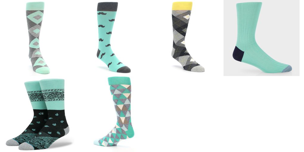 mint green dress socks